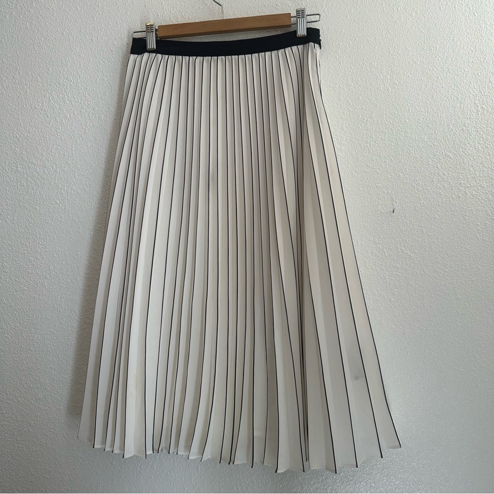Pleated midi length skirt